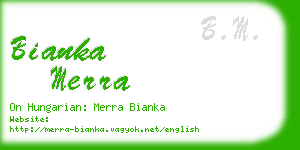 bianka merra business card